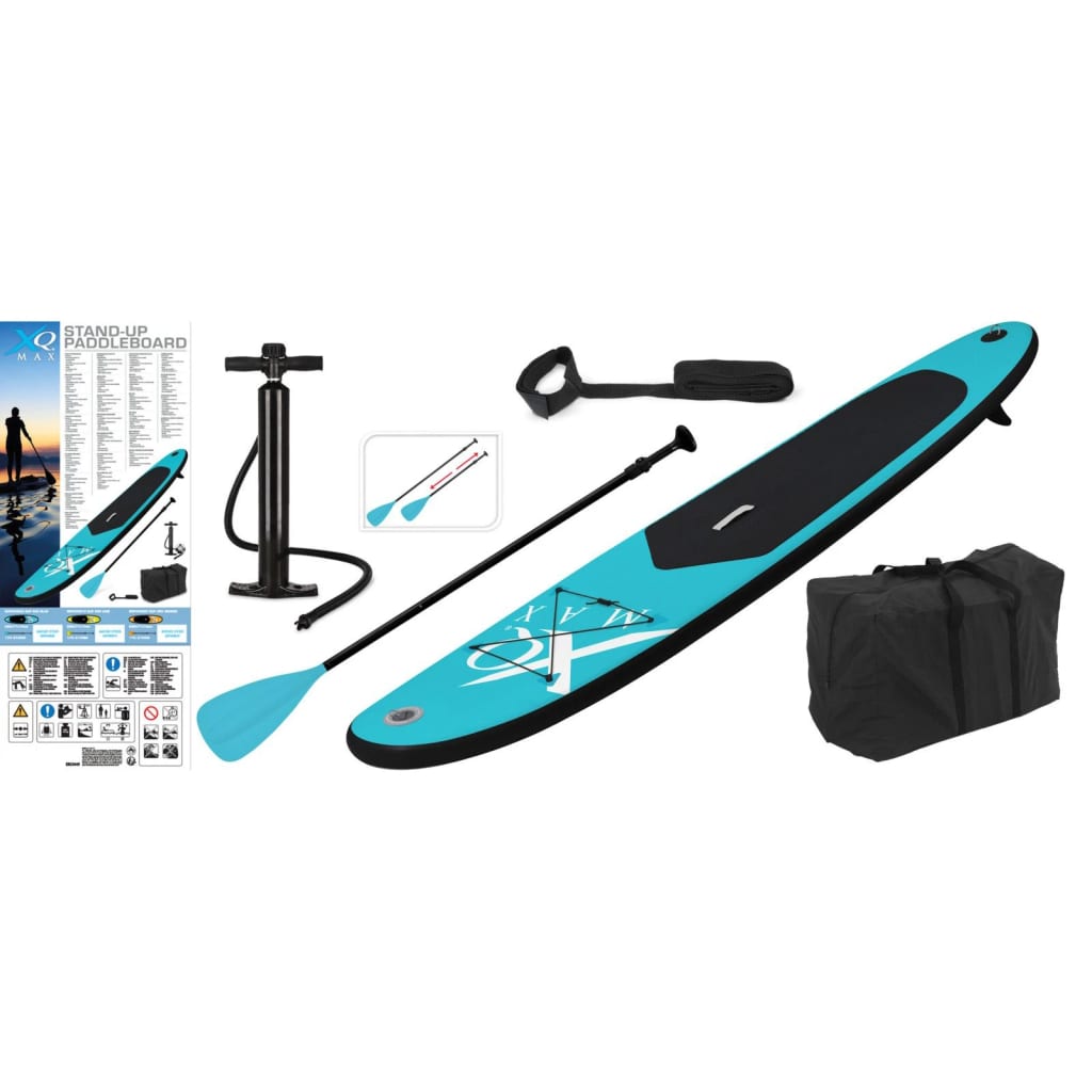 XQ Max Stand Up Paddleboard, Blue and Black, Inflatable, 285cm
