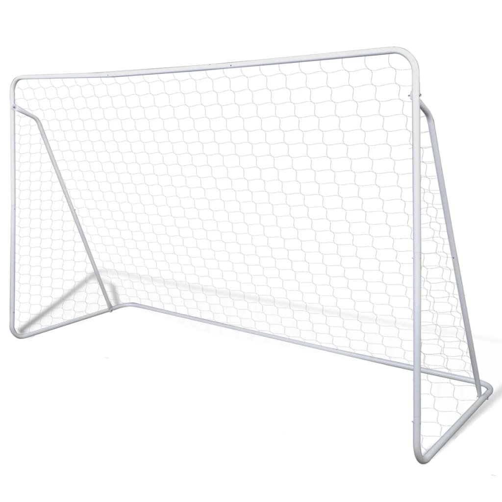 Soccer goals with net, 2 pcs, 240 x 90 x 150 cm, steel