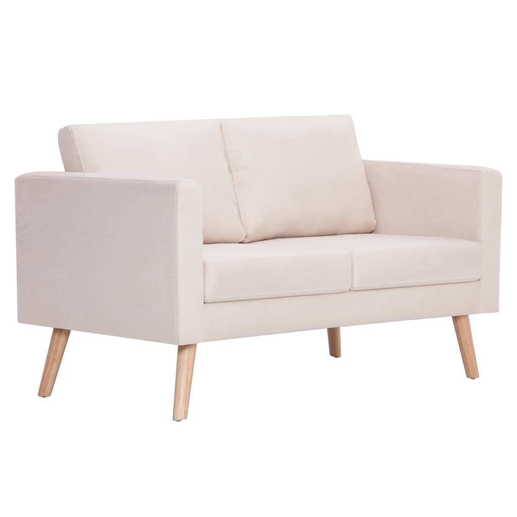 2-seater sofa, cream, fabric