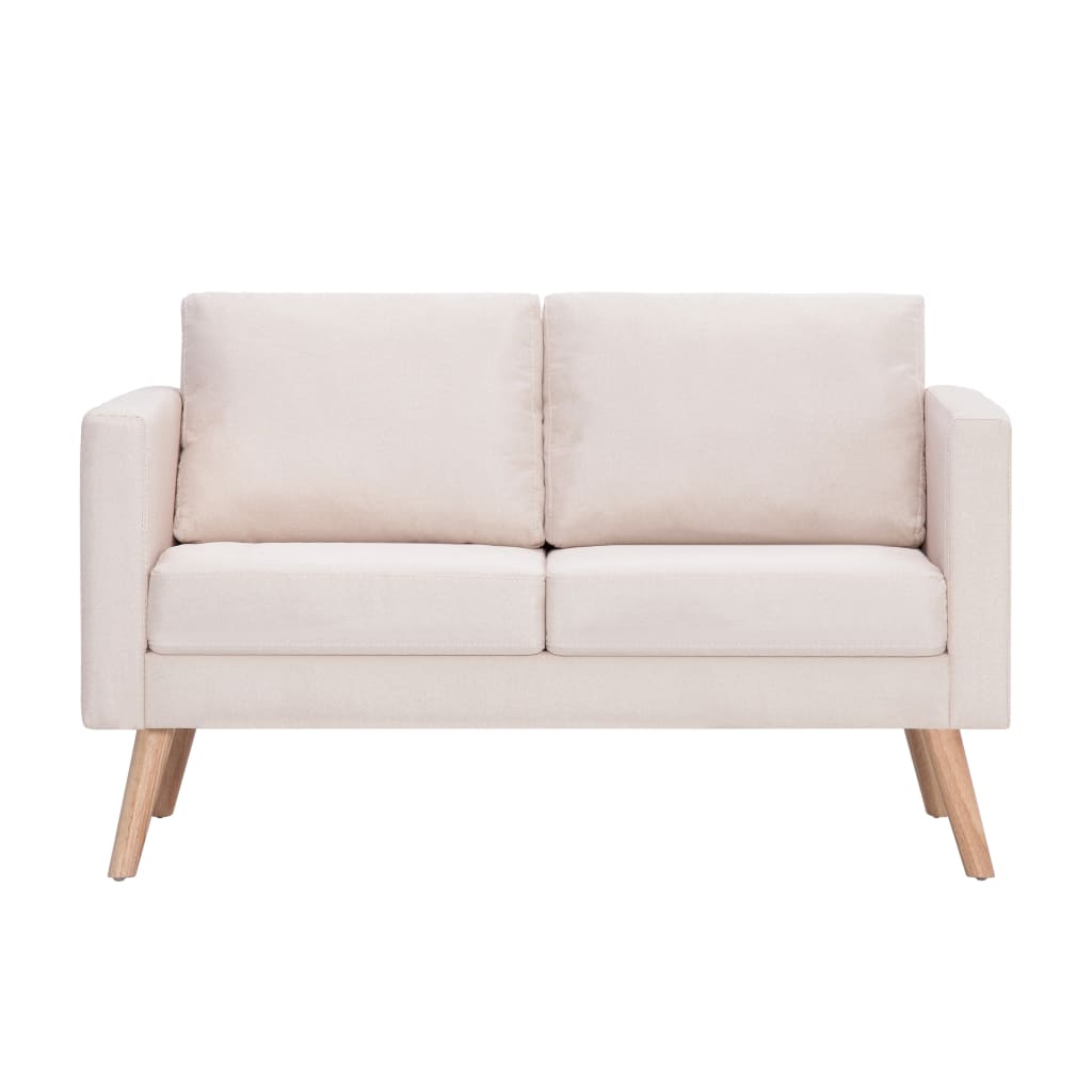 2-seater sofa, cream, fabric