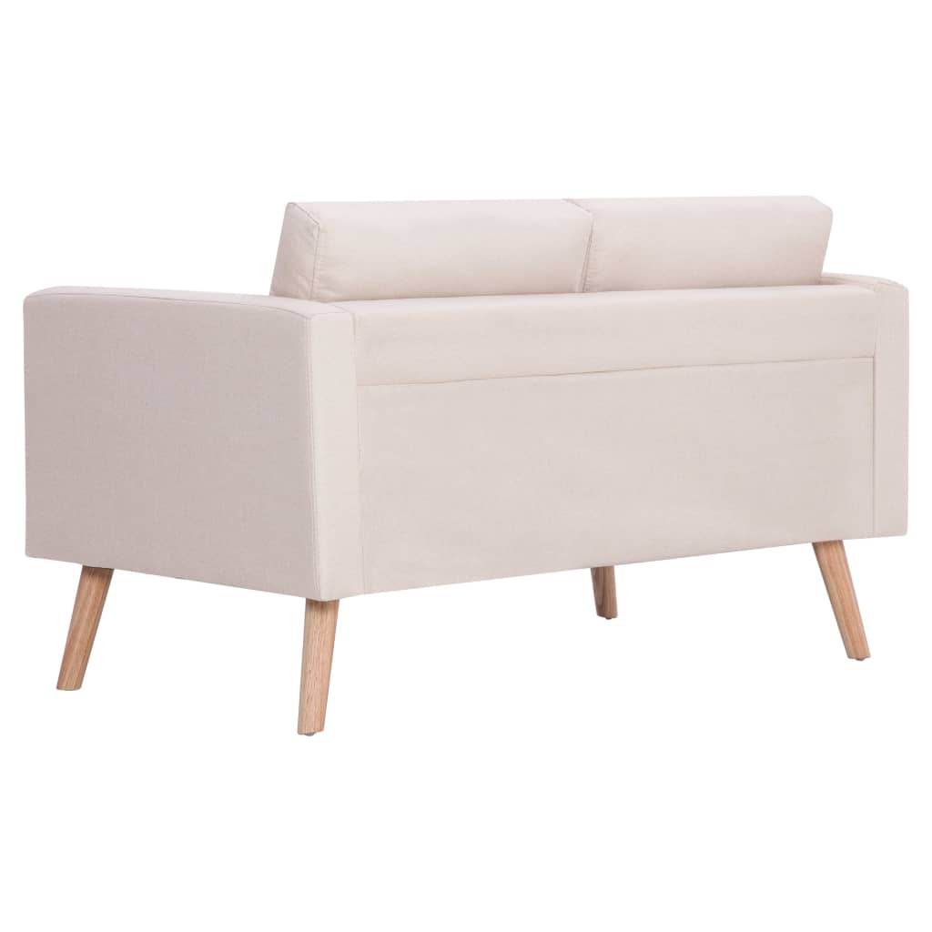 2-seater sofa, cream, fabric