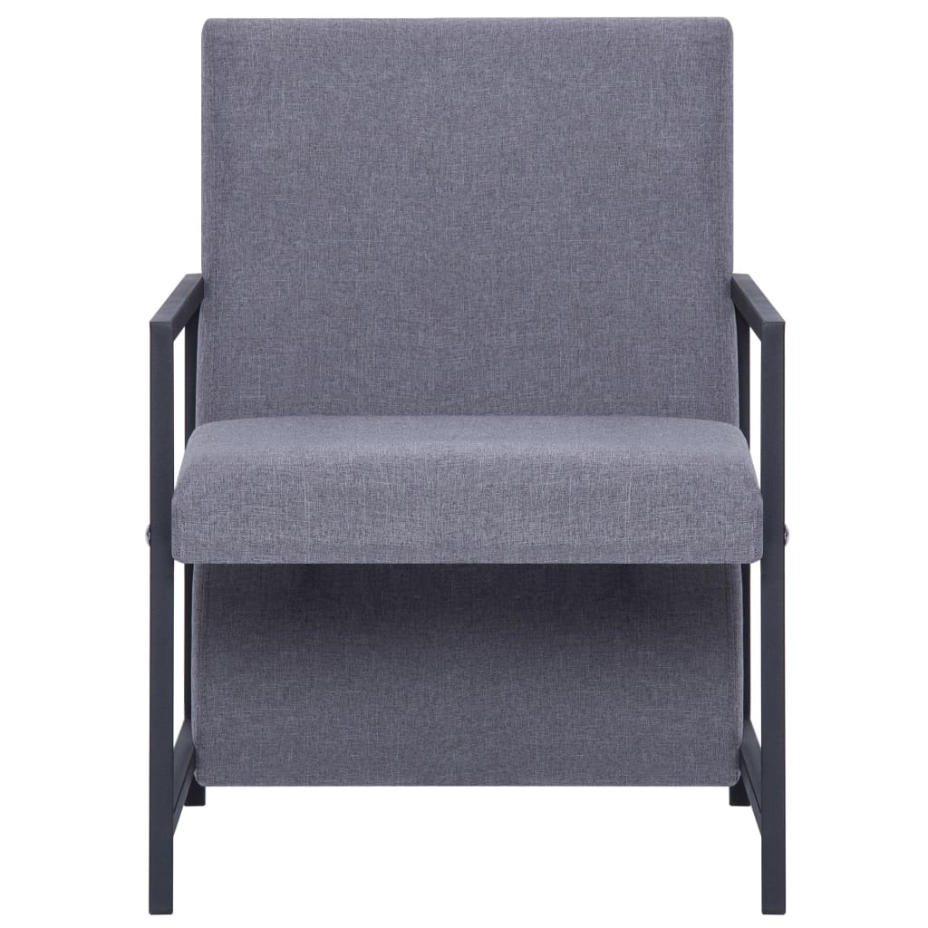 Fotoliu, gri deschis, material textil
