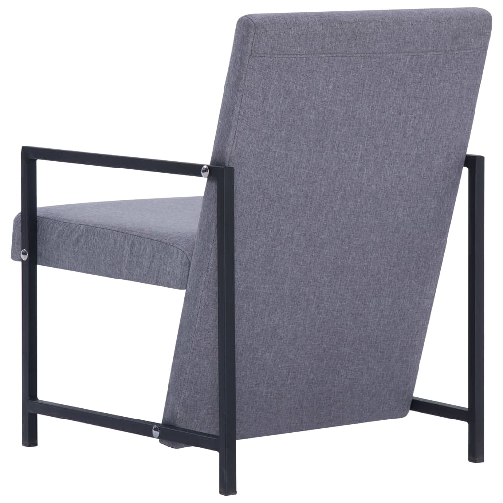 Fotoliu, gri deschis, material textil