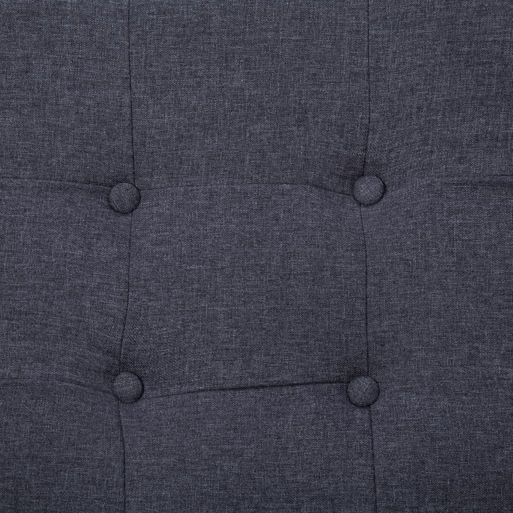Canapea cu 2 locuri și cotiere, gri închis, oțel/textil