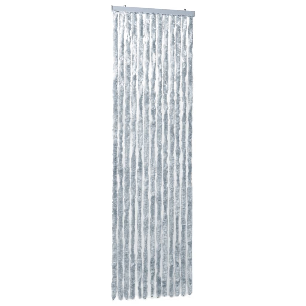 Insect curtain, white and gray, 56x185 cm, Chenille