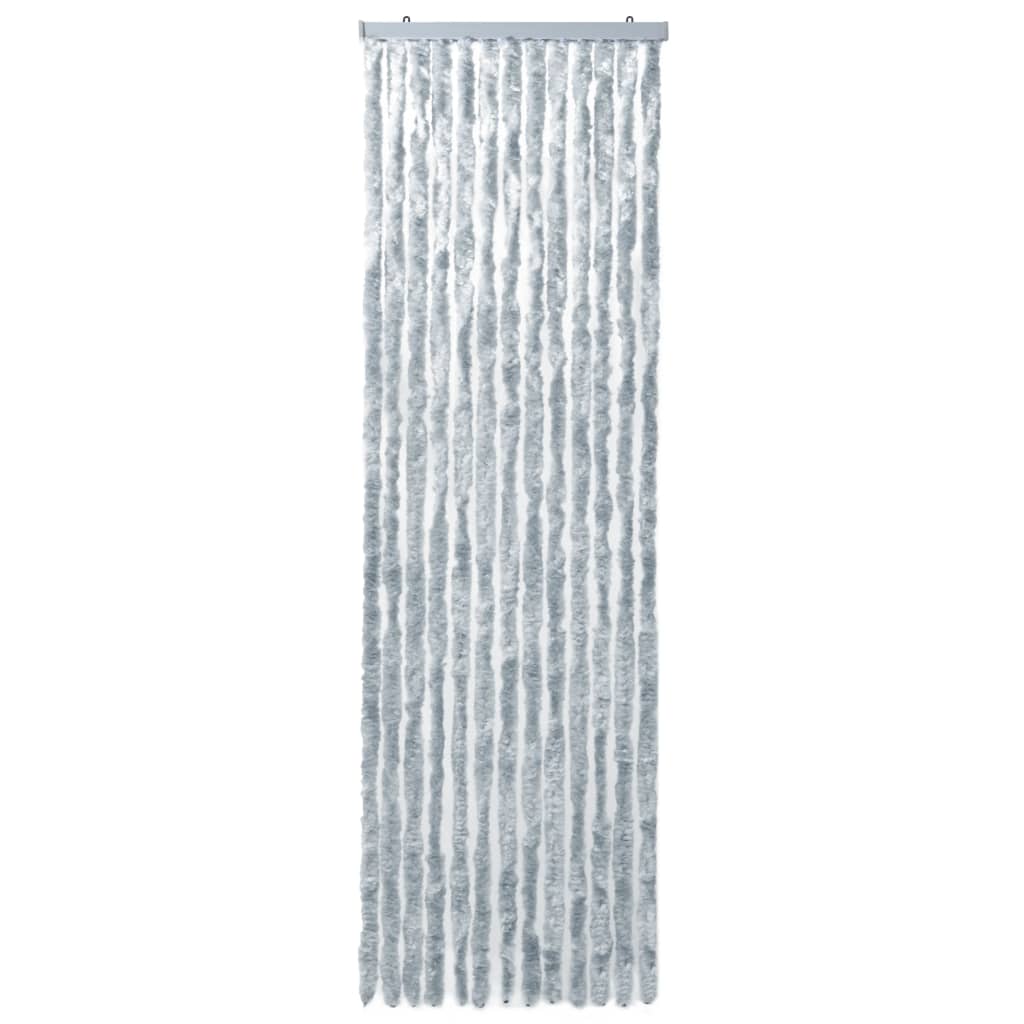 Insect curtain, white and gray, 56x185 cm, Chenille