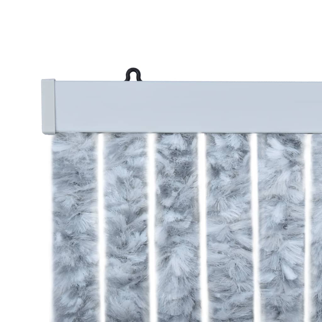 Insect curtain, white and gray, 56x185 cm, Chenille