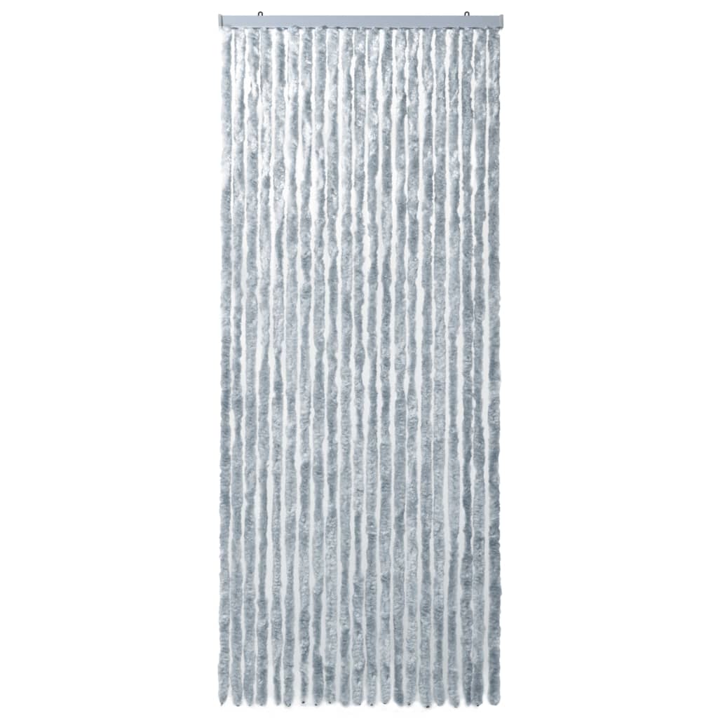 Insect curtain, white and gray, 90x220 cm, Chenille