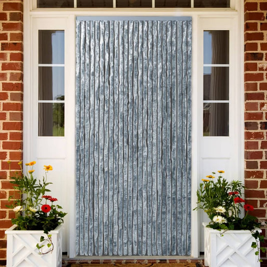 Insect curtain, white and gray, 90x220 cm, Chenille