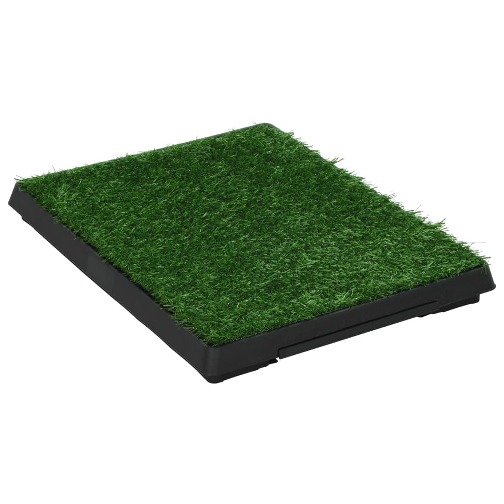 Pet toilet 2 pcs artificial grass tray 63x50x7cm