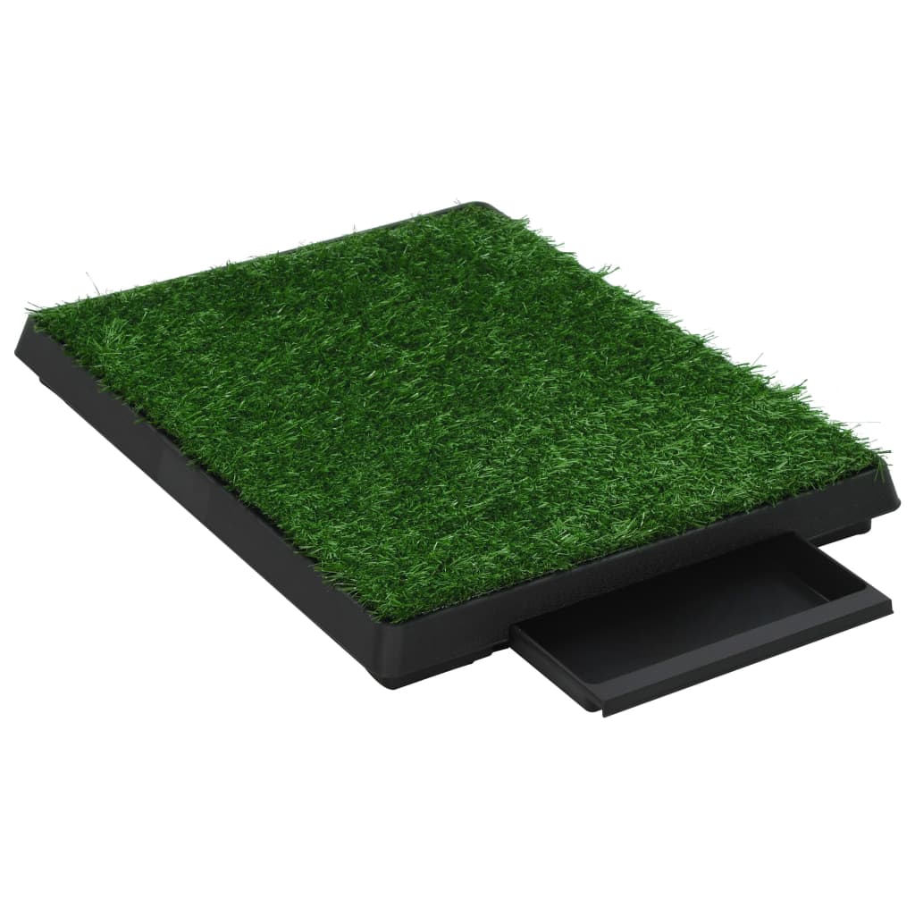 Pet toilet 2 pcs artificial grass tray 63x50x7cm