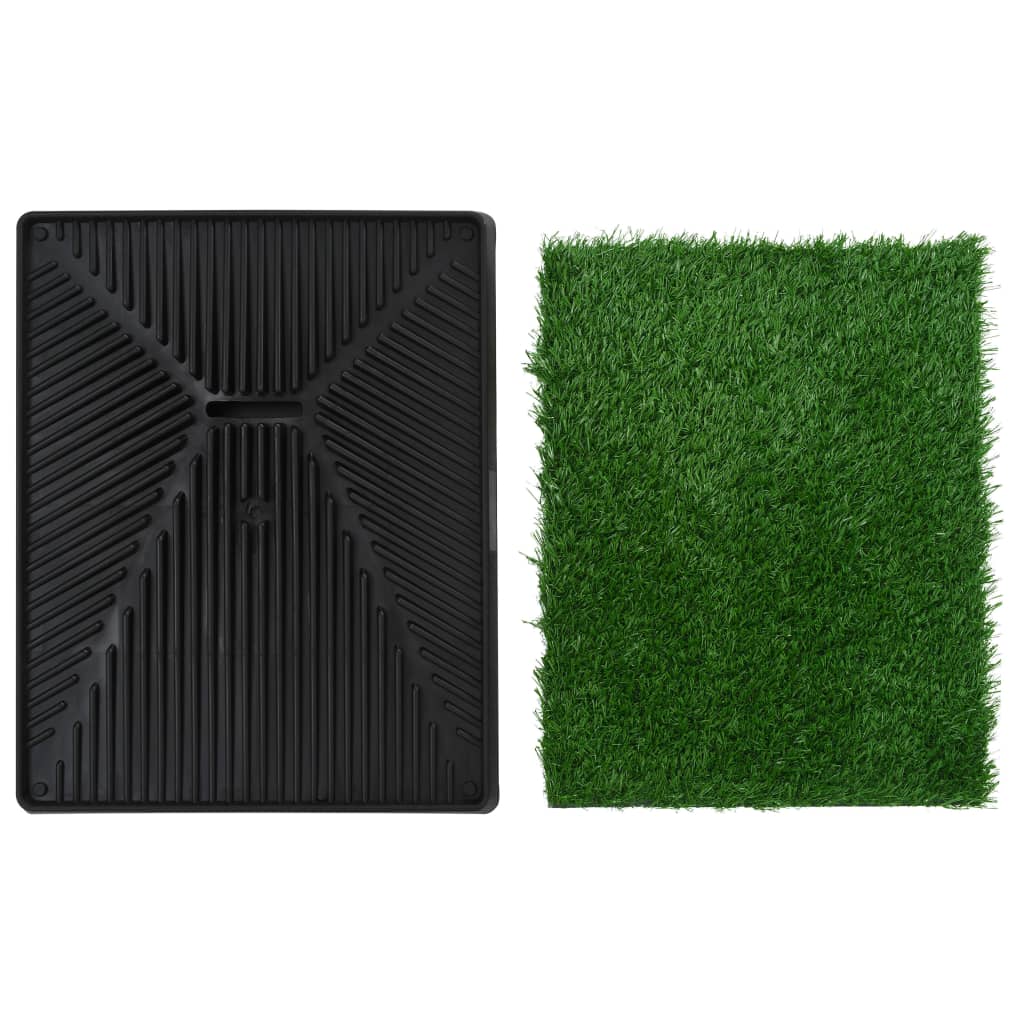 Pet toilet 2 pcs artificial grass tray 63x50x7cm