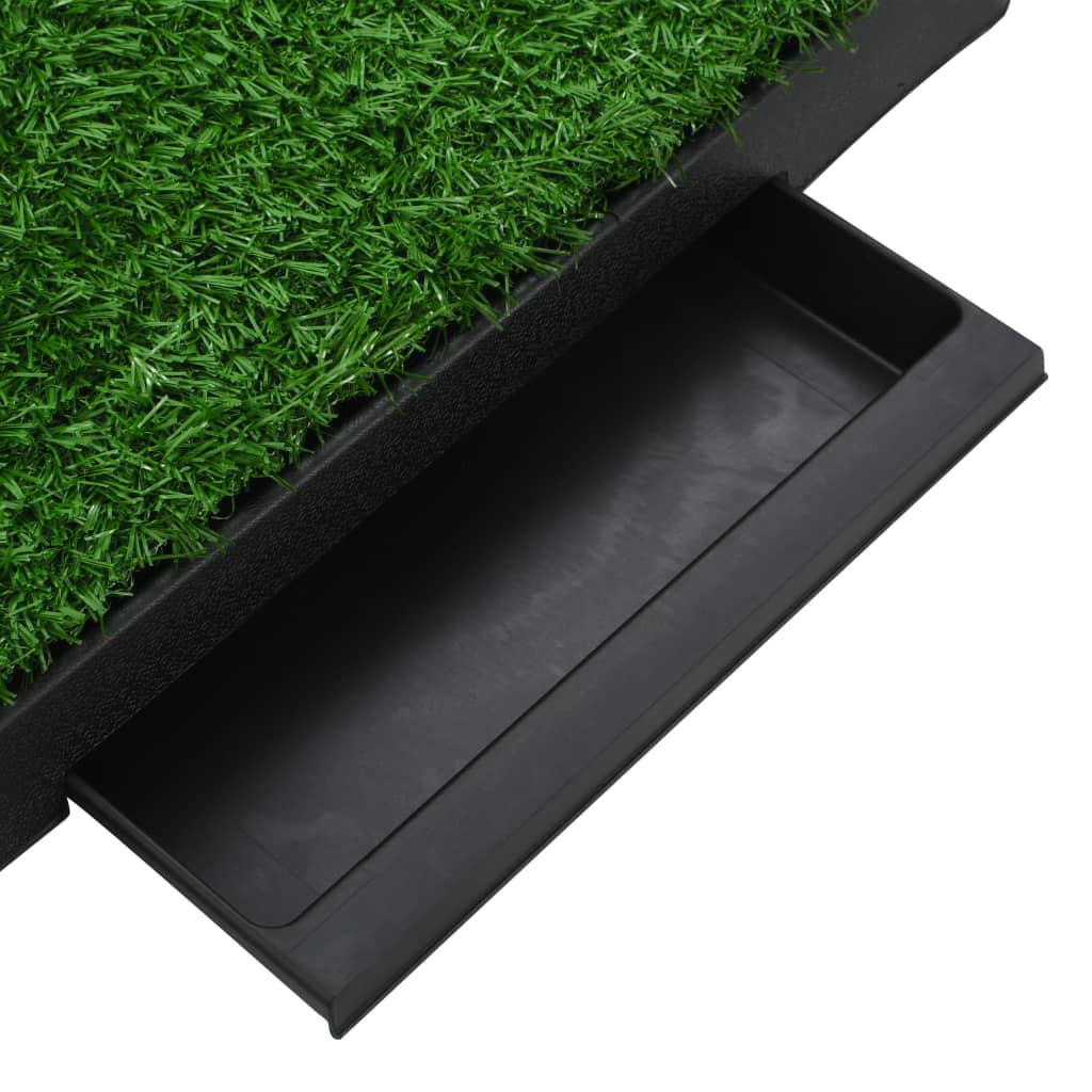 Pet toilet 2 pcs artificial grass tray 63x50x7cm