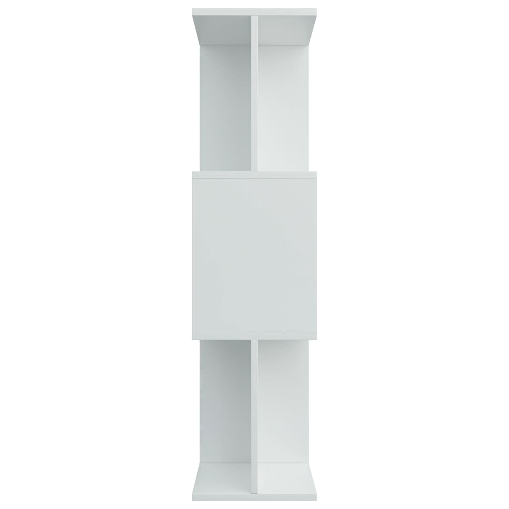 Bibliotecă/Separator cameră, alb, 80x24x96 cm, lemn prelucrat
