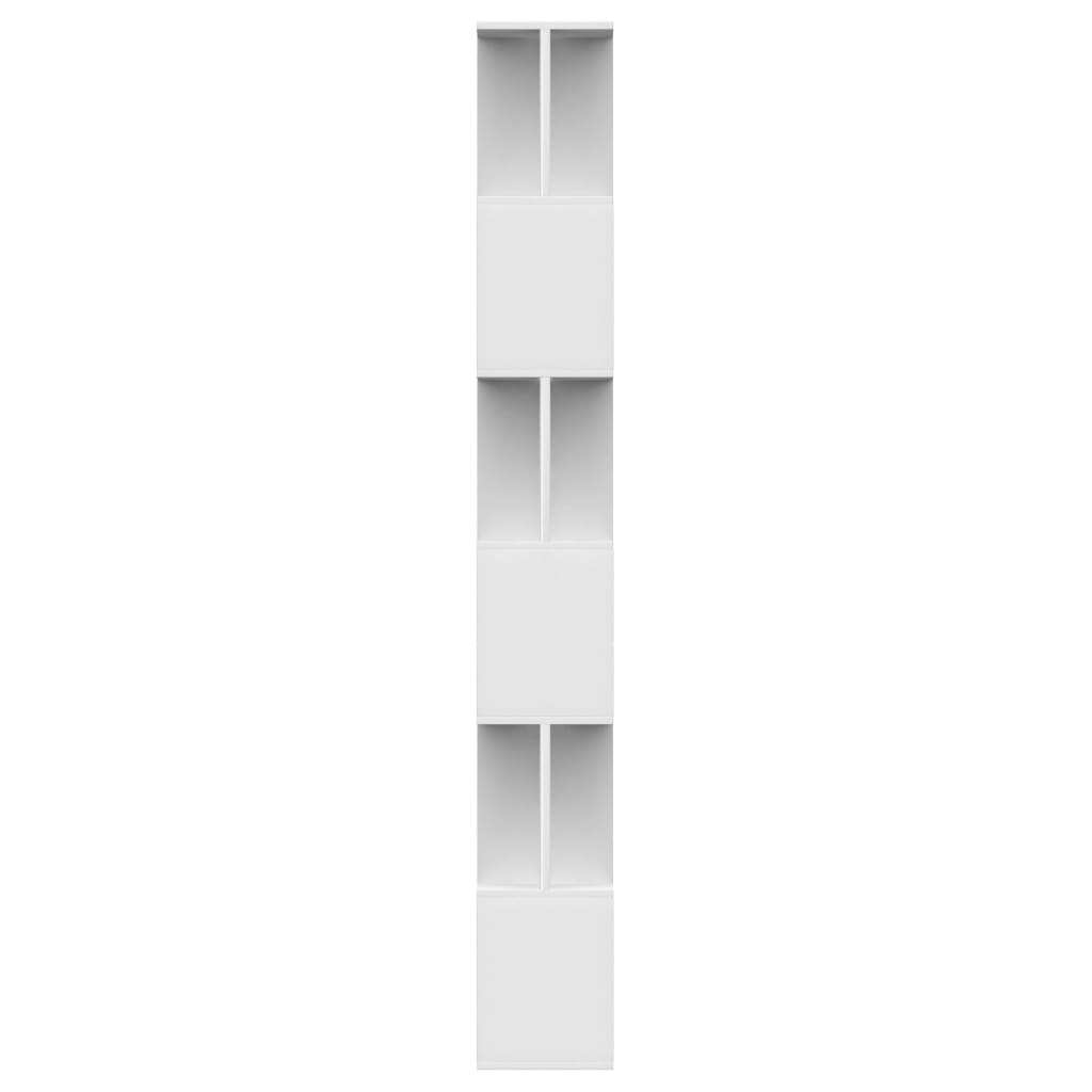 Bibliotecă/Separator cameră, alb, 80x24x192 cm, lemn prelucrat