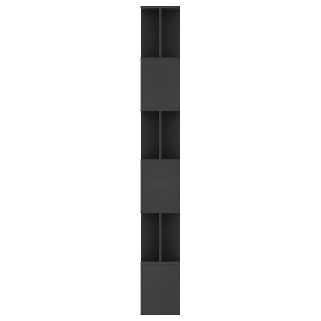 Bookcase/Room divider, black, 80 x 24 x 192 cm, chipboard