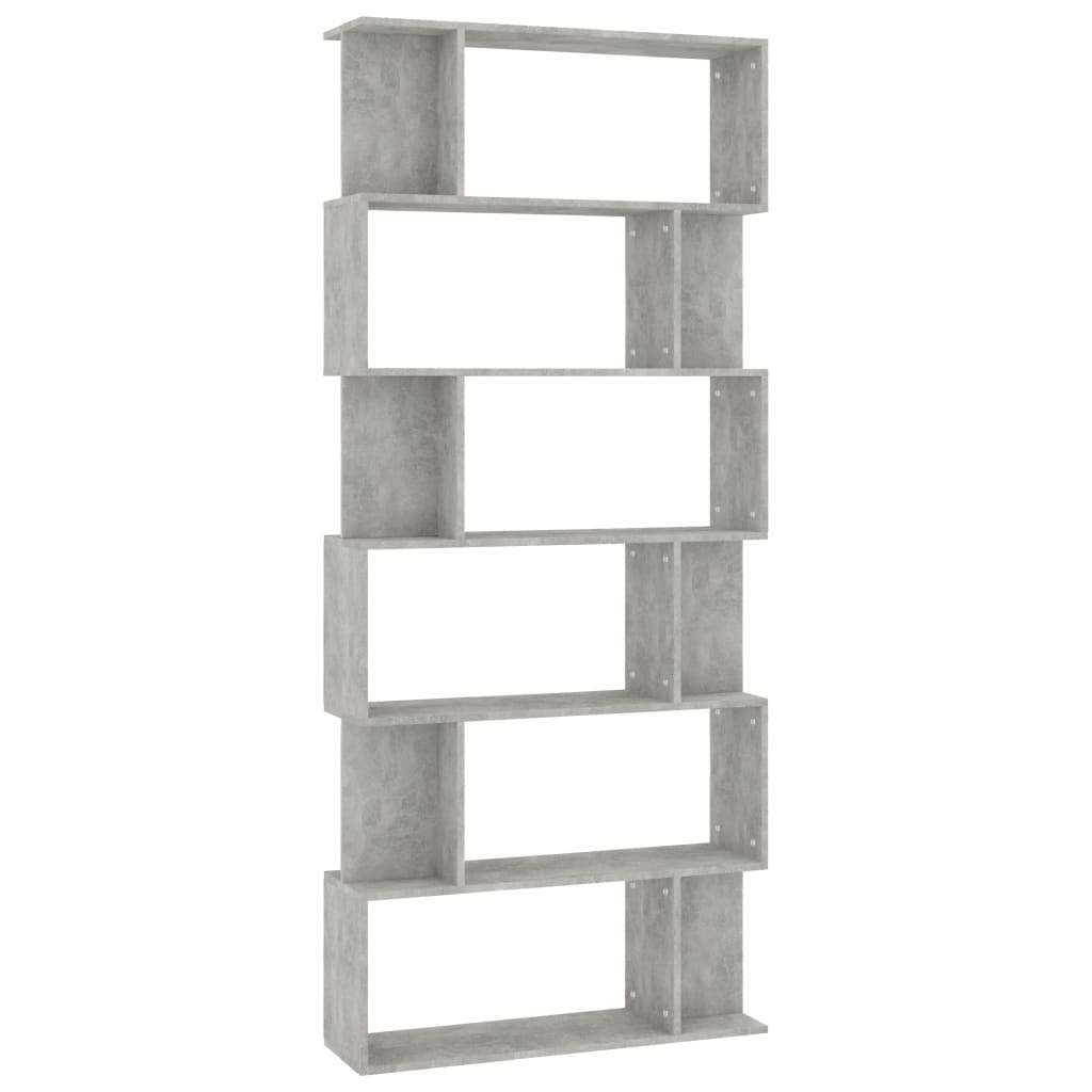 Bookcase/Room divider, concrete grey, 80 x 24 x 192 cm, chipboard