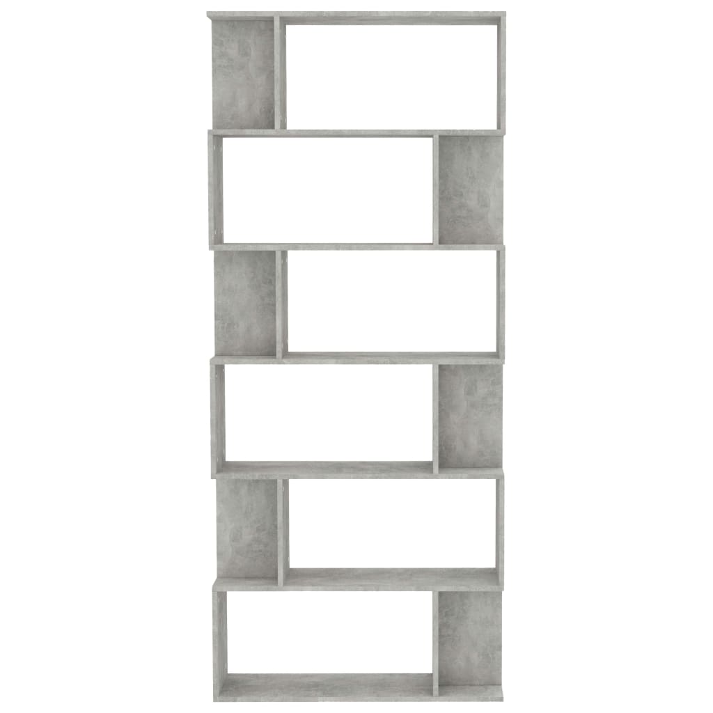 Bookcase/Room divider, concrete grey, 80 x 24 x 192 cm, chipboard