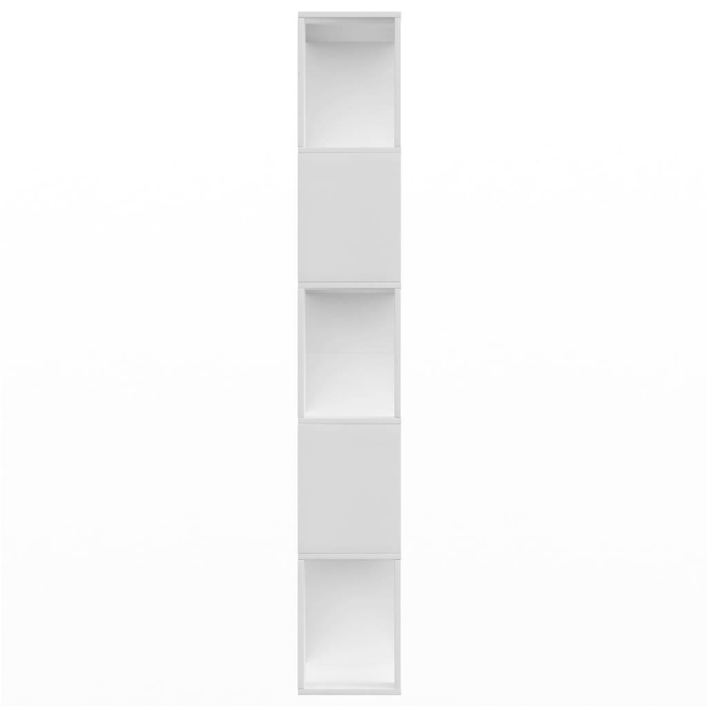 Bibliotecă/Separator cameră, alb, 80x24x159 cm, lemn prelucrat