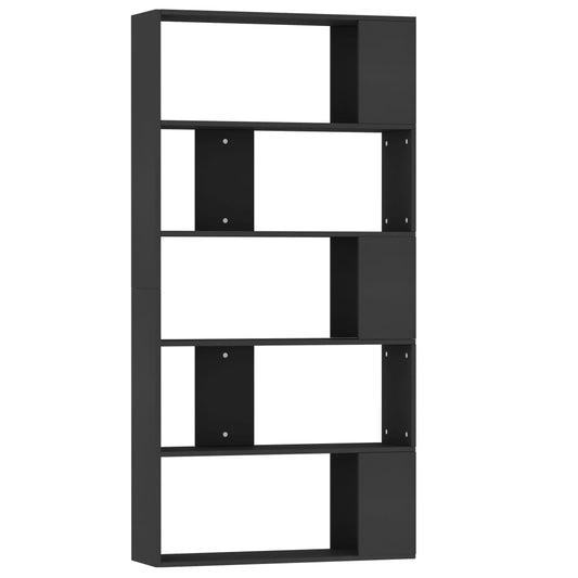 Bookcase/Room divider, black, 80x24x159 cm, chipboard