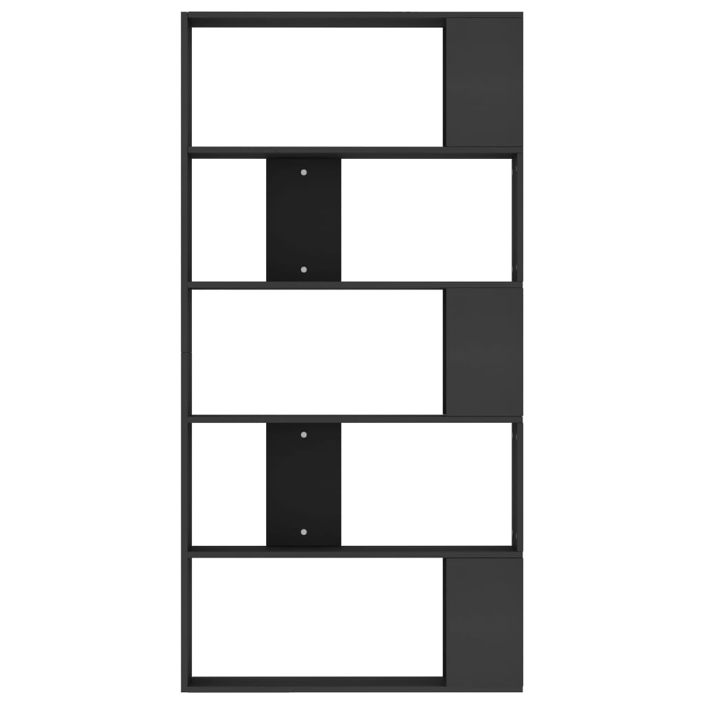 Bookcase/Room divider, black, 80x24x159 cm, chipboard