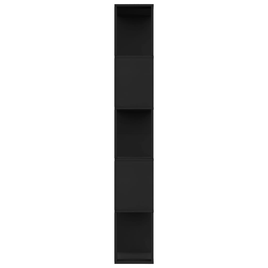Bookcase/Room divider, black, 80x24x159 cm, chipboard
