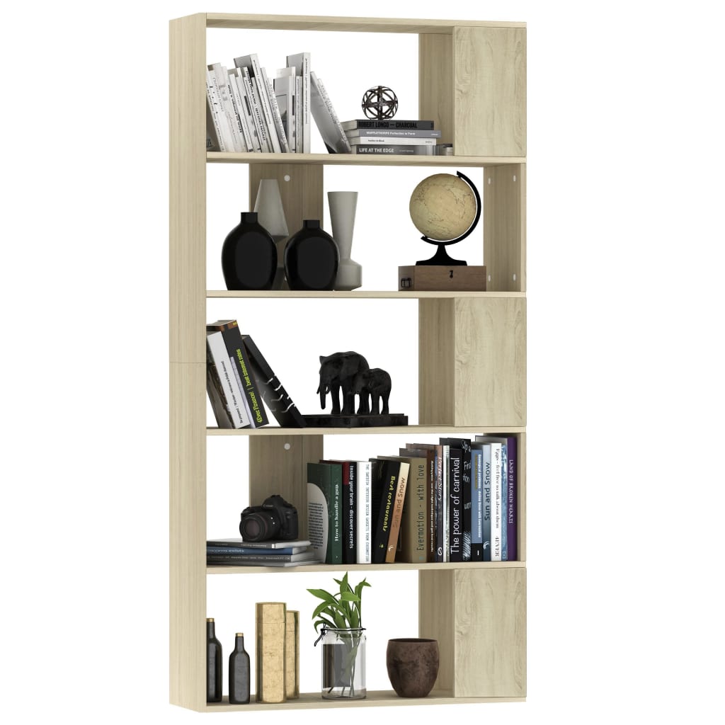 Bibliotecă/Separator, stejar sonoma 80x24x159 cm lemn prelucrat