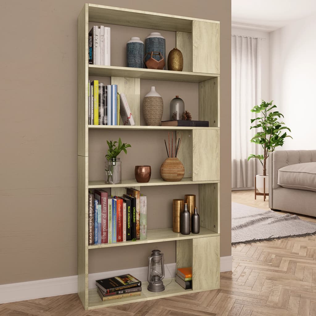 Bibliotecă/Separator, stejar sonoma 80x24x159 cm lemn prelucrat