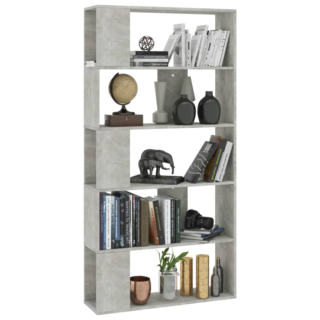 Bookcase/Room divider, concrete grey, 80 x 24 x 159 cm, chipboard