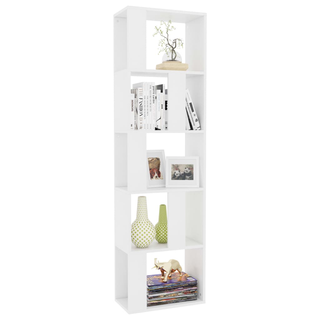 Bookcase/Room divider, white, 45x24x159 cm, chipboard