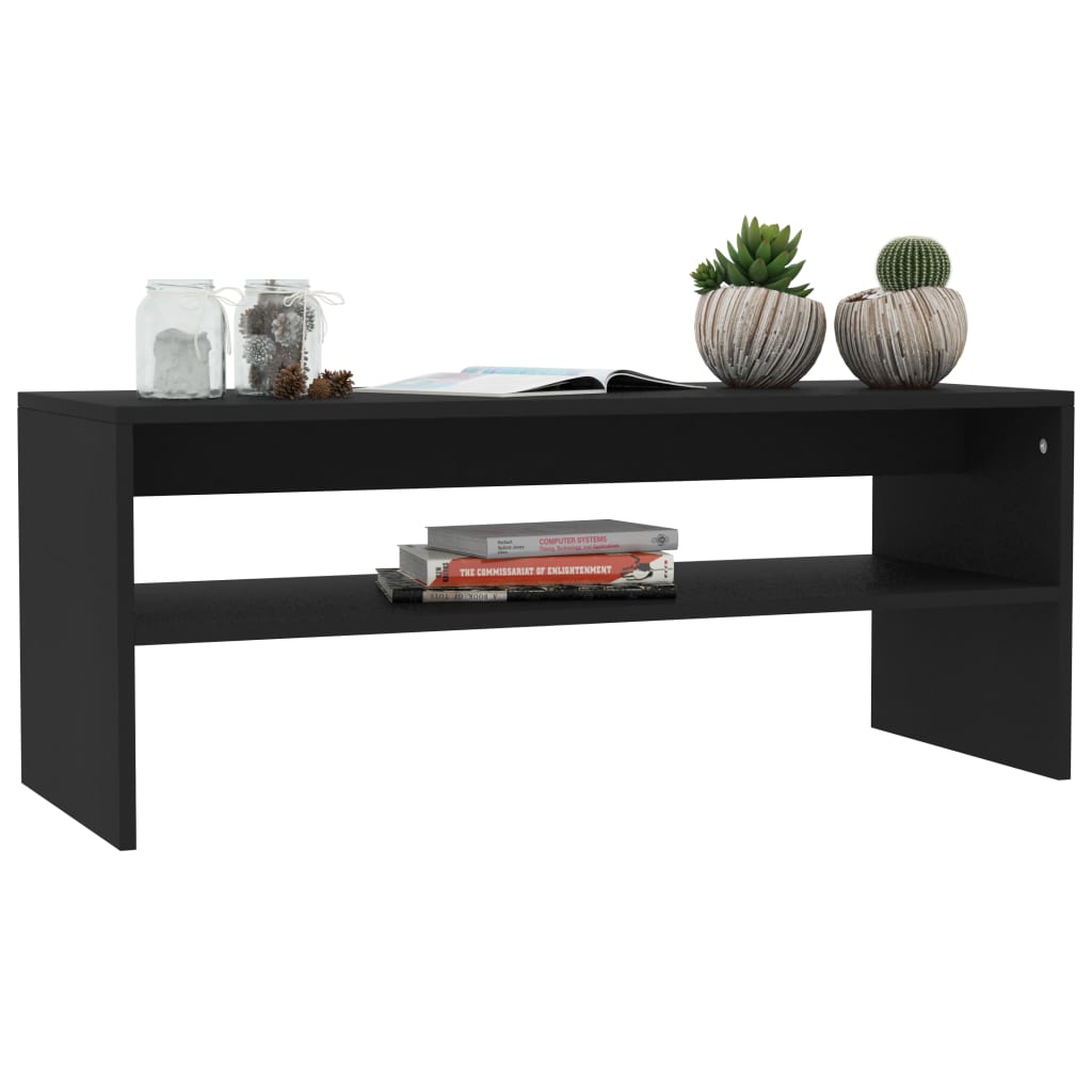Coffee table, black, 100 x 40 x 40 cm, chipboard