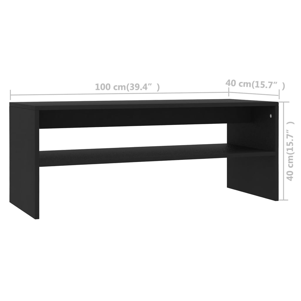 Coffee table, black, 100 x 40 x 40 cm, chipboard