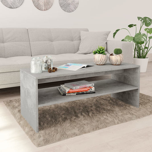Coffee table, concrete gray, 100x40x40 cm, chipboard