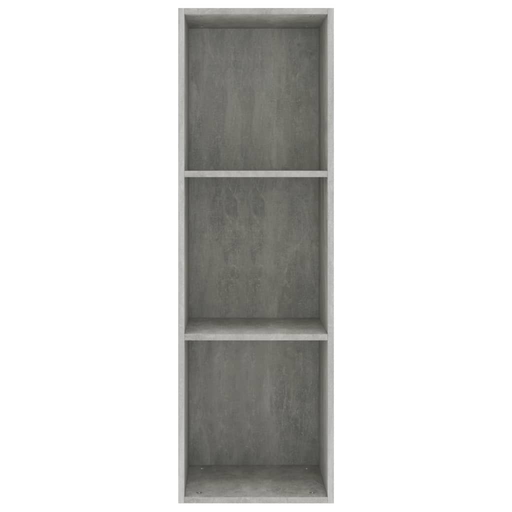 Bibliotecă/Dulap TV, gri beton, 36x30x114 cm, lemn prelucrat