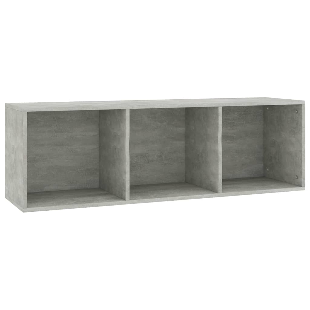 Bibliotecă/Dulap TV, gri beton, 36x30x114 cm, lemn prelucrat
