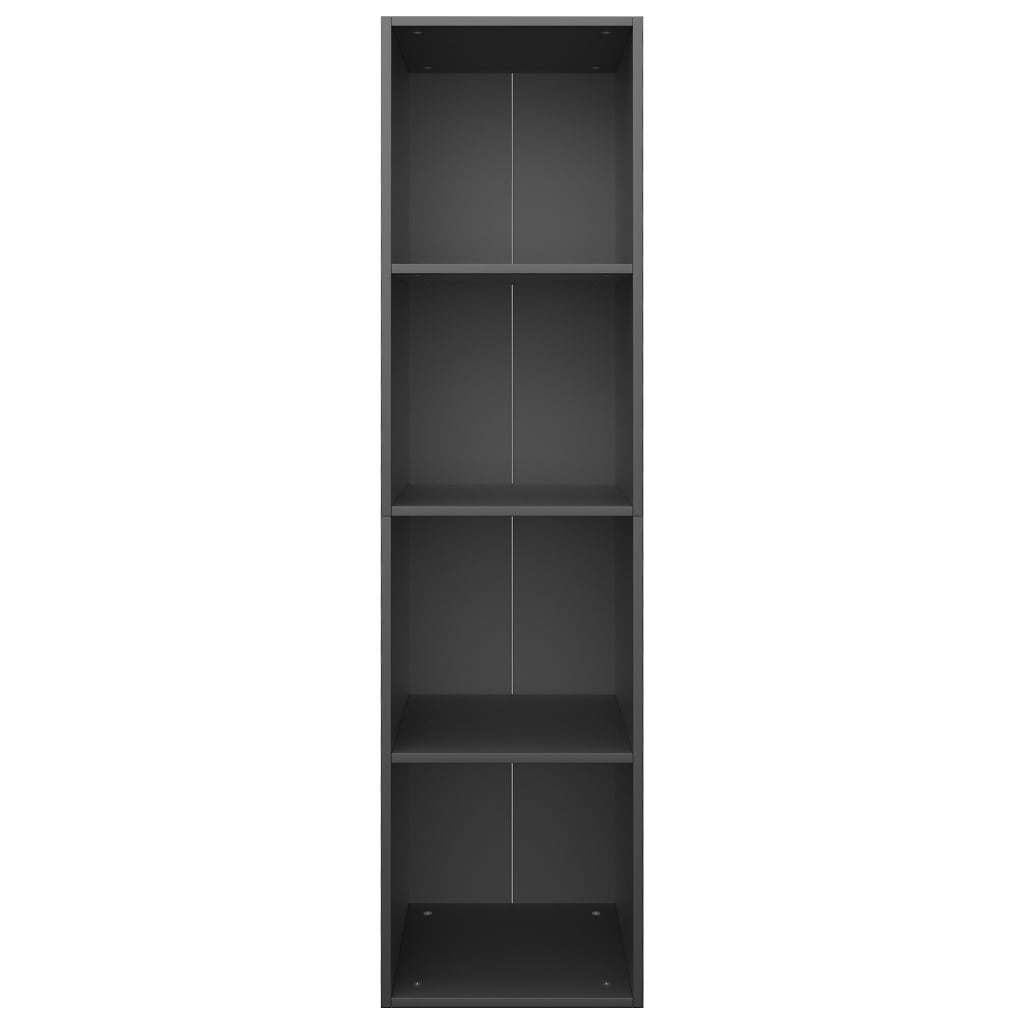 Bibliotecă/Dulap TV, negru, 36x30x143 cm, lemn prelucrat