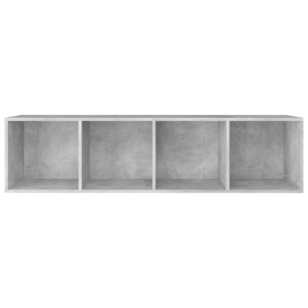 Bibliotecă/Dulap TV, gri beton, 36x30x143 cm, lemn prelucrat