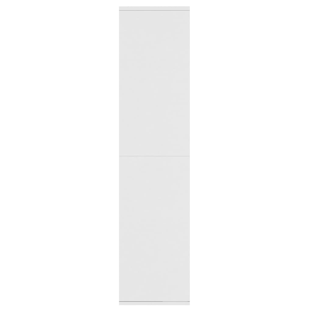 Bookcase/Sideboard, white, 66x30x130 cm, chipboard
