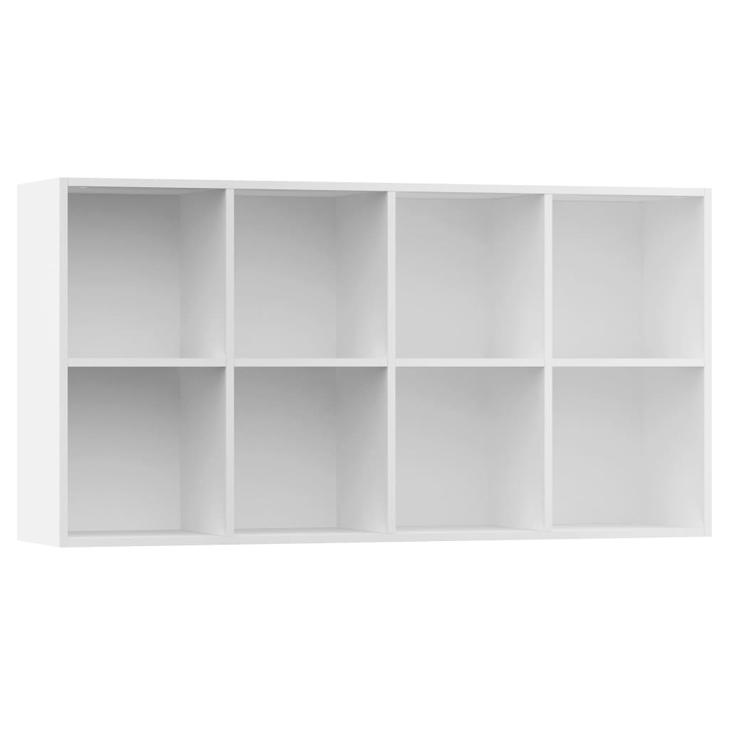 Bookcase/Sideboard, white, 66x30x130 cm, chipboard