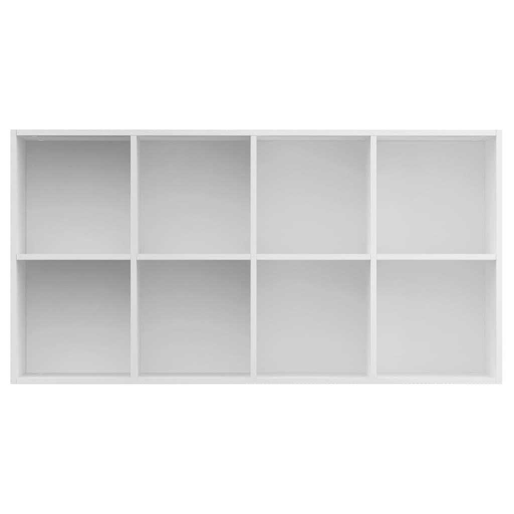 Bookcase/Sideboard, white, 66x30x130 cm, chipboard
