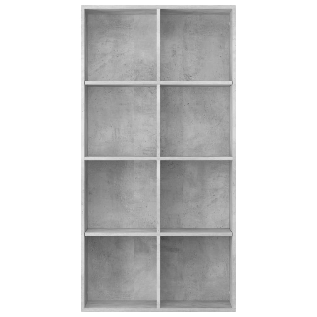 Bibliotecă/Dulap, gri beton, 66x30x130 cm, lemn prelucrat