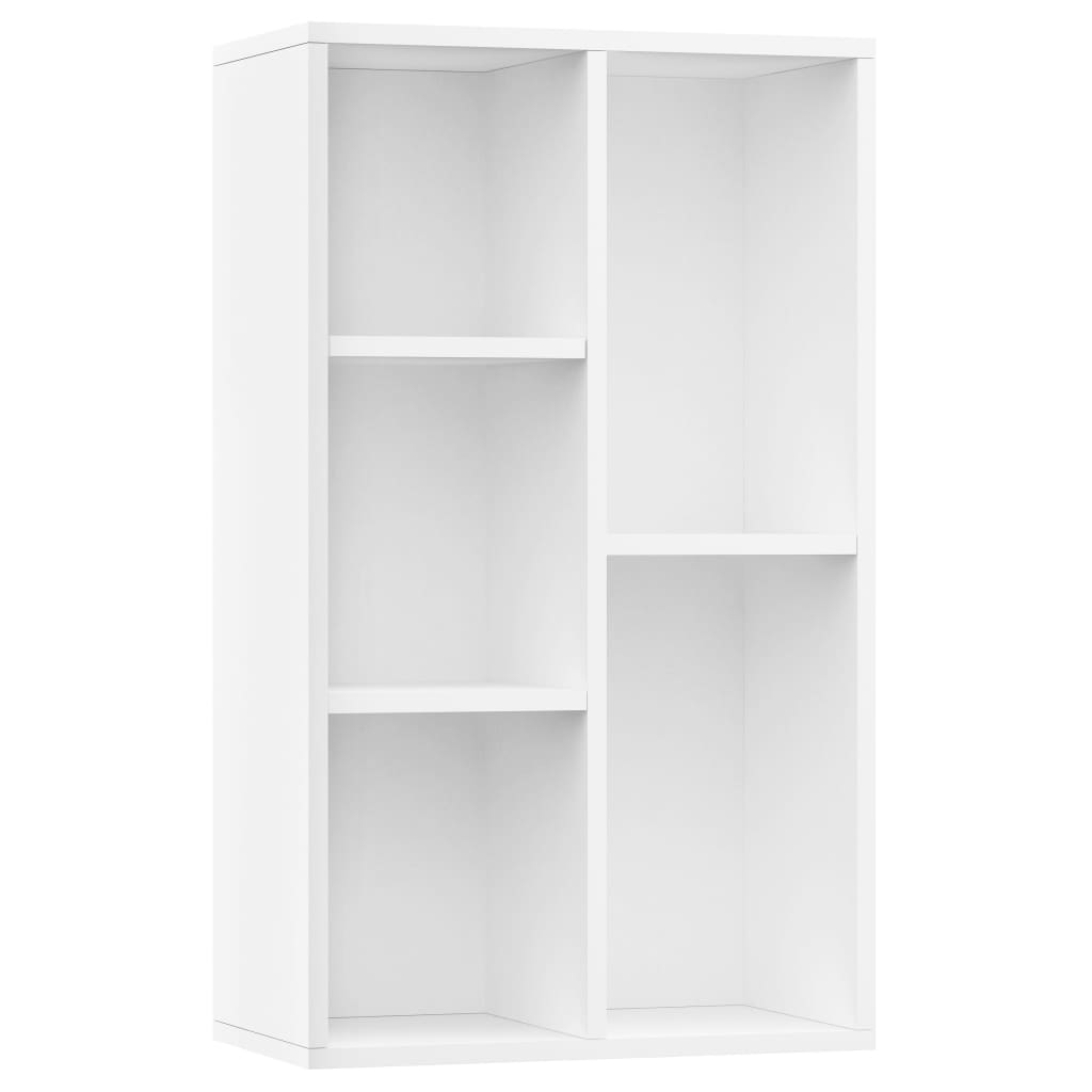 Bookcase/Sideboard, white, 50x25x80 cm, chipboard