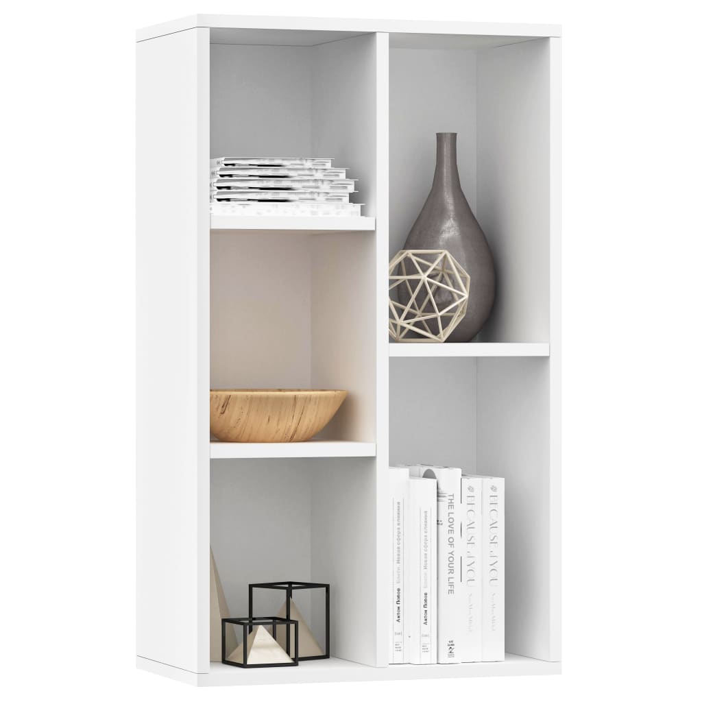 Bookcase/Sideboard, white, 50x25x80 cm, chipboard