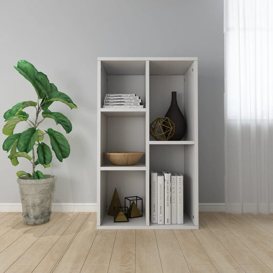 Bibliotecă/Dulap, alb, 50x25x80 cm, lemn prelucrat