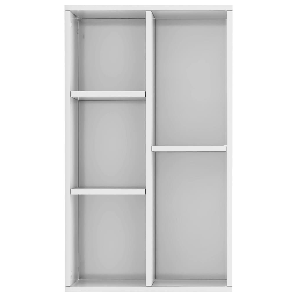 Bookcase/sideboard, extra-glossy white, 50x25x80 cm, chipboard