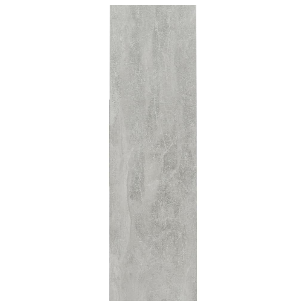 Bibliotecă, gri beton, 97,5x29,5x100 cm, lemn prelucrat
