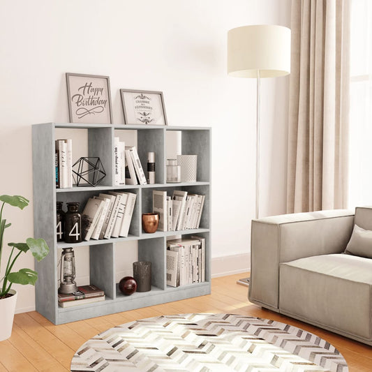 Bookcase, concrete grey, 97.5x29.5x100 cm, chipboard