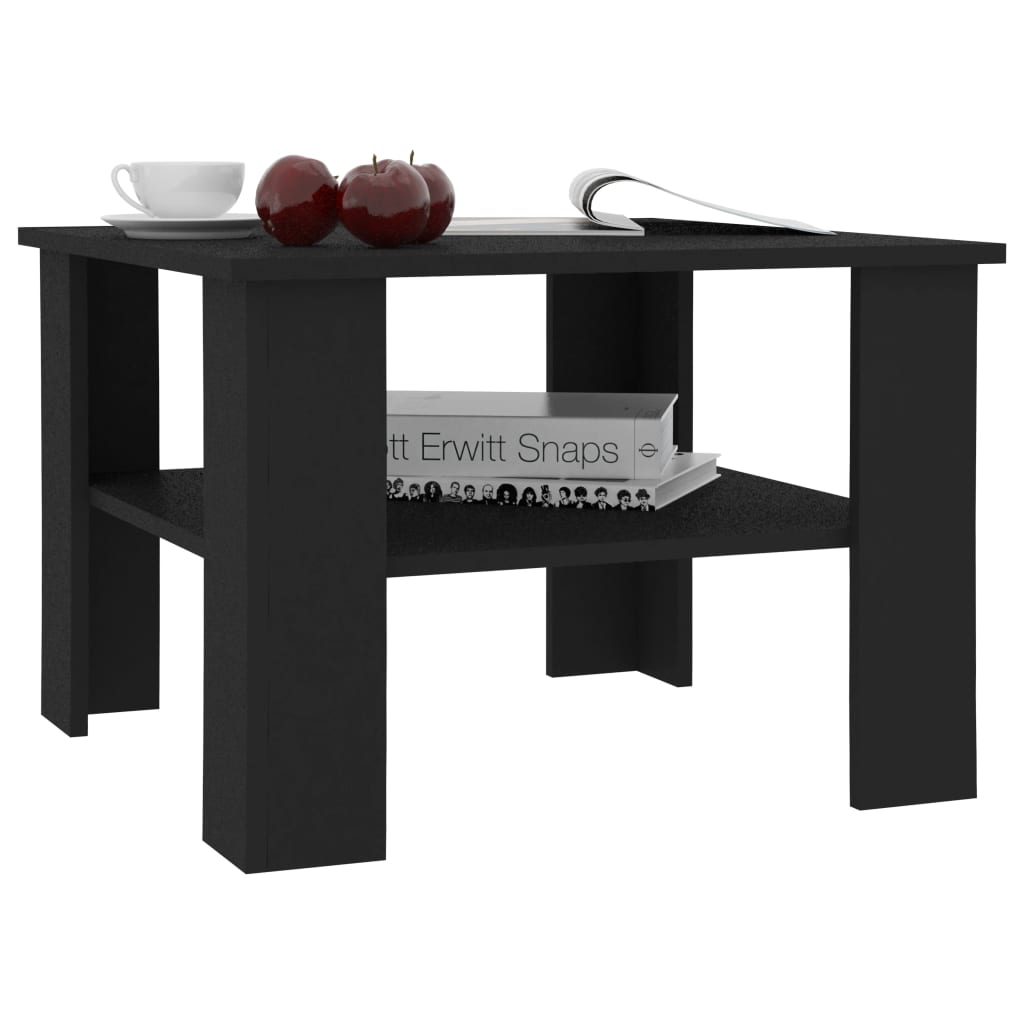 Coffee table, black, 60 x 60 x 42 cm, chipboard
