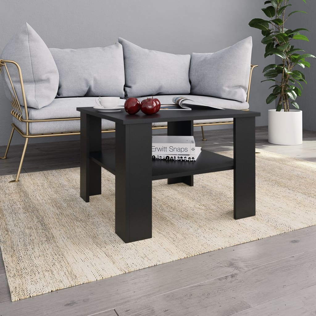 Coffee table, black, 60 x 60 x 42 cm, chipboard