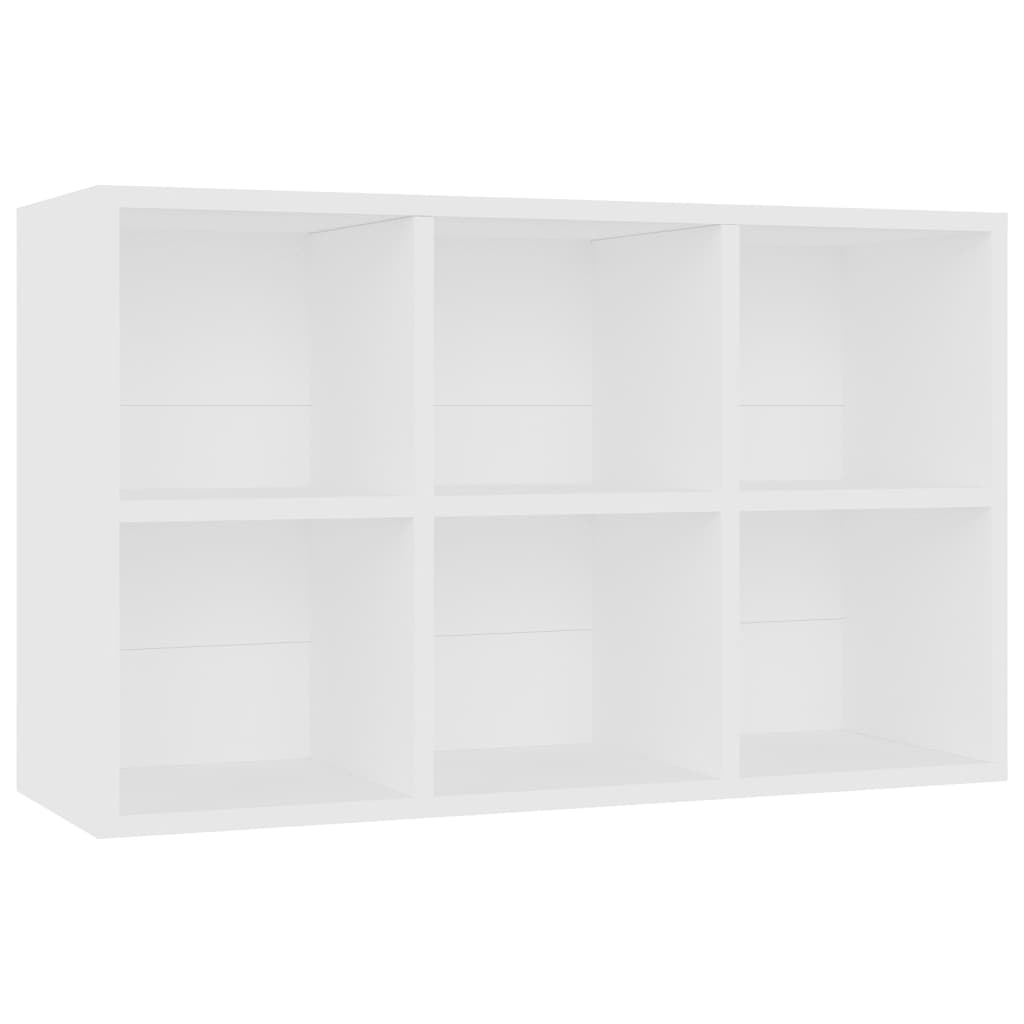 Bibliotecă/Servantă, alb, 66x30x98 cm, PAL